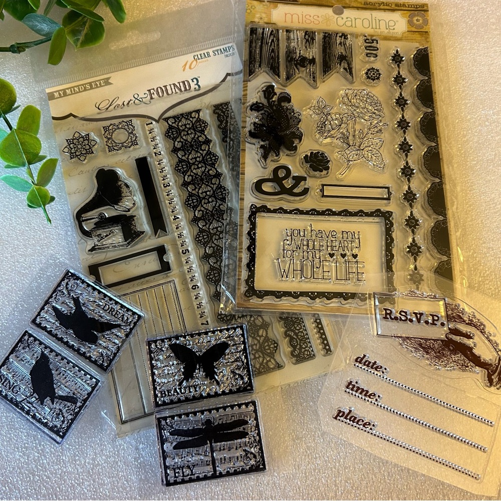 MME “Nostalgia” Themed Clear Stamp Set Bundle